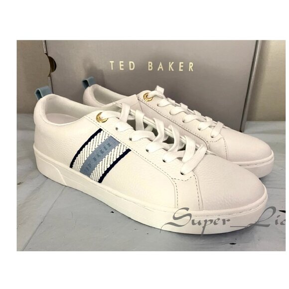NEW Ted Baker Women's Leather Sneaker Shoes - Picture 4 of 9